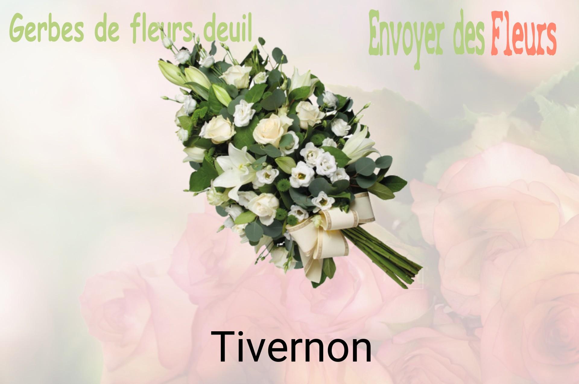 Gerbe de fleurs de deuil livrée à Tivernon